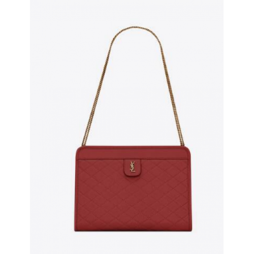 Yves Saint Laurent VICTOIRE BABY CLUTCH IN PELLE Y357361 rosso