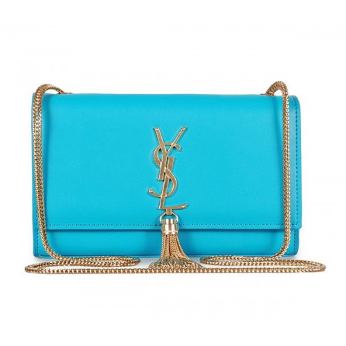 Borsa a tracolla a tracolla mini monogramma Yves Saint Laurent 326076 SkyBlue
