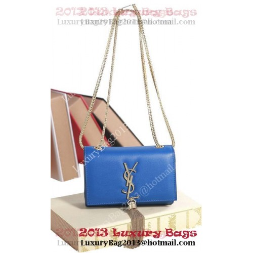 Yves Saint Laurent mini Monogramme Borsa a tracolla a tracolla 5478 Blu