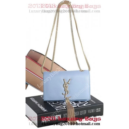 Borsa a tracolla a tracolla mini Monogramme Yves Saint Laurent 5478 azzurra