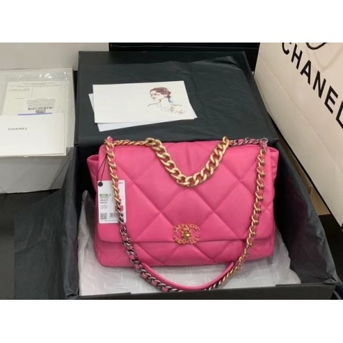 chanel 19 borsa con patta grande AS1162 rosa