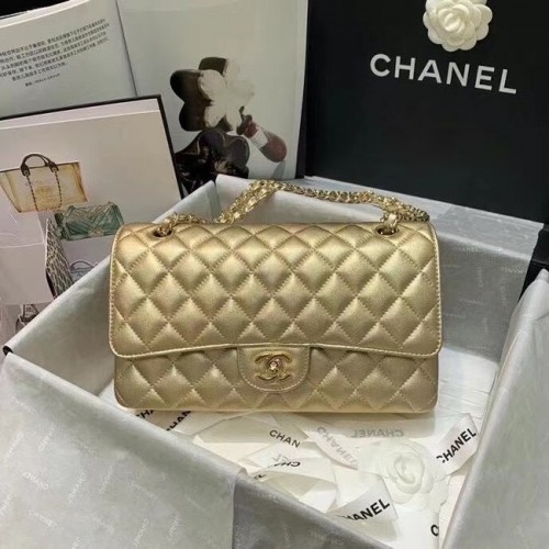 borsa classica chanel Pelle di agnello oro Metallo A01112 oro