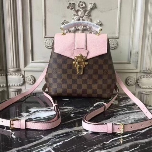 Louis vuitton hot springs zaino in pelle originale CLAPTON 42259 rosa