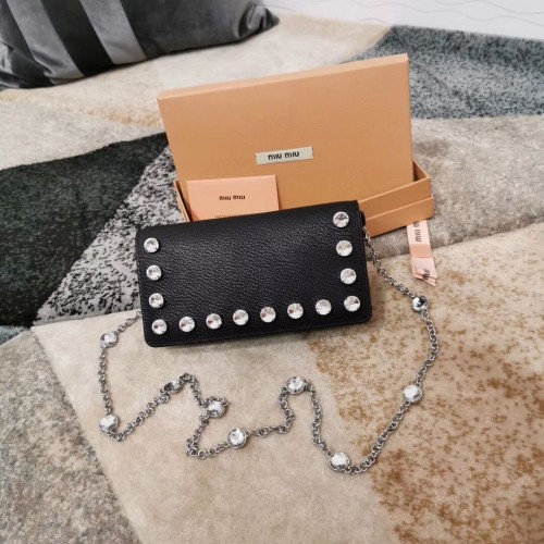 miu miu Pochette in Nappa Matelasse 5DH044 nera