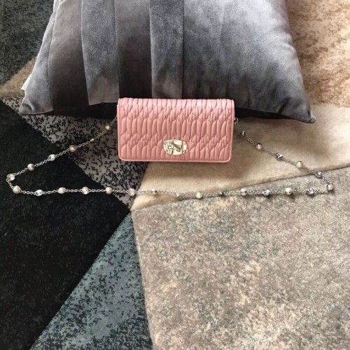 miu miu Borsa a Spalla in Pelle Nappa Matelasse 5DH044A rosa