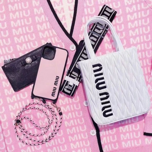 miu miu Borsa a tracolla mini in pelle Nappa Matelasse 6AH228 bianca