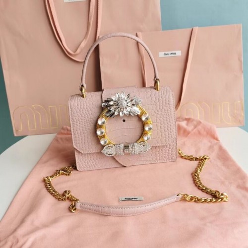miu miu Borsa tote mini in pelle Nappa Matelasse 5EA196 rosa