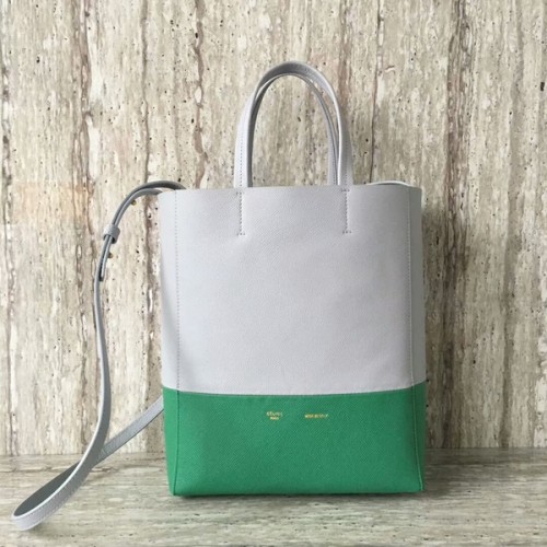 Celine Cabas Phantom Borse in pelle di vitello C2204 grigio e verde