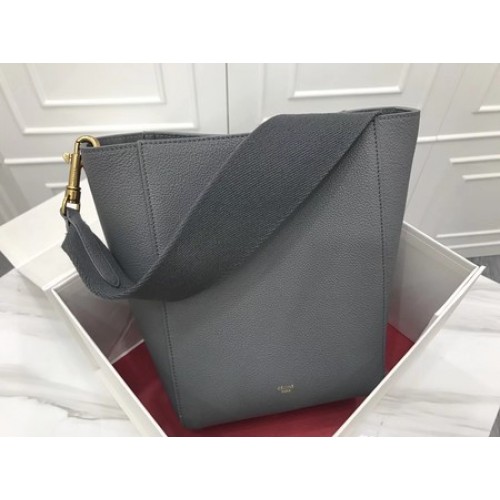 Borse Celine Cabas Phantom Pelle di vitello originale 3370 grigio scuro