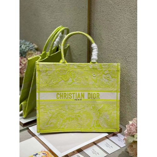 BORSA A LIBRO DIOR Lime Toile de Jouy Ricamo inverso M1286ZR