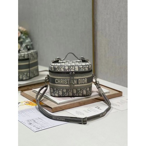 VALIGIA DIOR DIORTRAVEL Ricamo Dior Oblique C9088 grigio