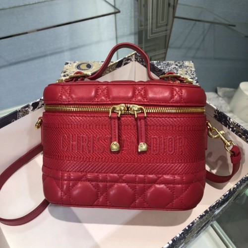 VALIGIA DIOR DIORTRAVEL PICCOLA Cannage Lambskin S5488U rosso