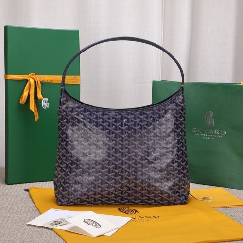 Borsa hobo in pelle di vitello Goyard G9983 blu scuro