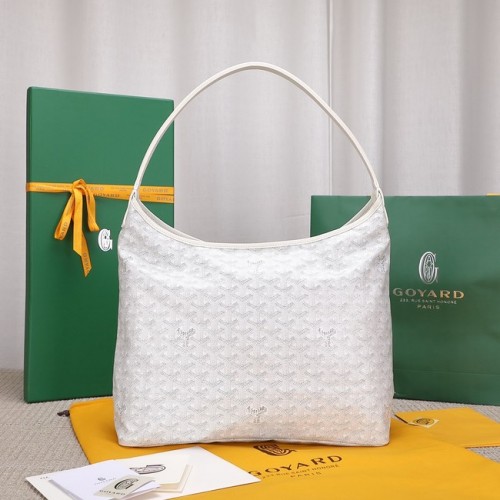 Borsa hobo in pelle di vitello Goyard G9983 bianca