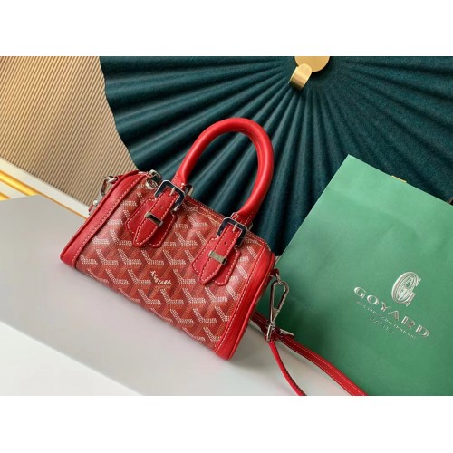 Borsa a tracolla in pelle di vitello Goyard 9986 rossa