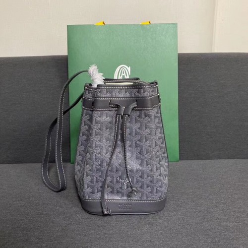 Borsa con coulisse Goyard petit flot G6959 grigio