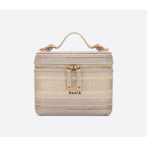 VALIGIA DIORTRAVEL PICCOLA Ricamo a righe multicolor S5489C