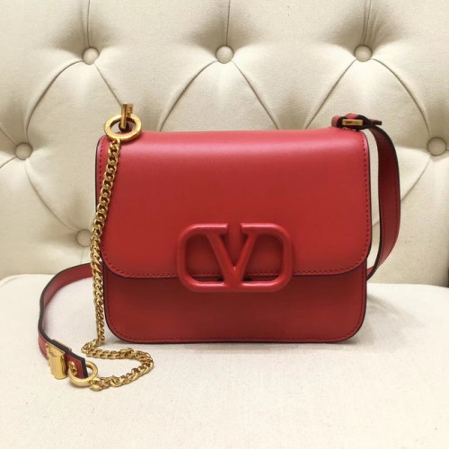 VALENTINO VLOCK Borsa a tracolla originale in pelle 0906 rossa