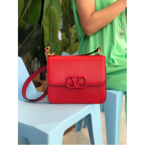 VALENTINO VLOCK Borsa a tracolla originale in pelle 0908 rossa